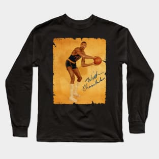 Wilt Chamberlain - Vintage Design Of Basketball Long Sleeve T-Shirt